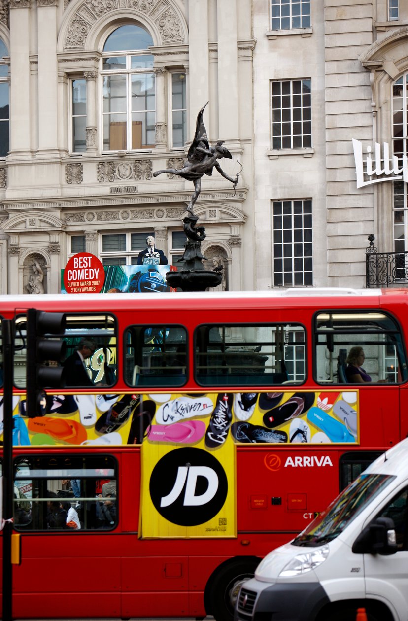 Red London Bus, Piccadilly (foto) af Unbekannt