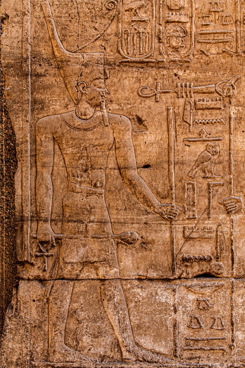 Relief, Karnak Temple, Luxor, Theben, Egypten, Afrika (foto) af Unbekannter Künstler