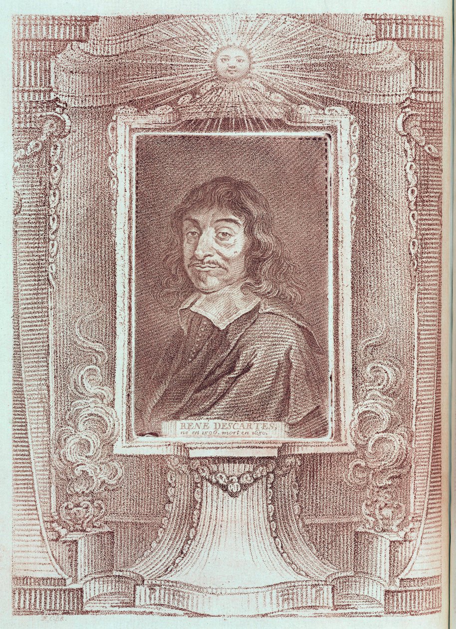 Rene Descartes, fransk filosof og matematiker, c 1630 af Unbekannt