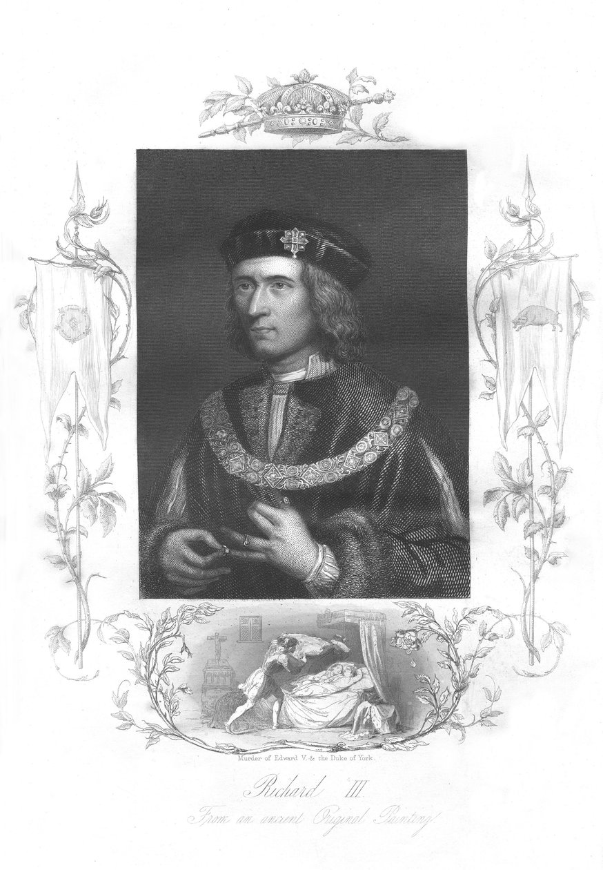 Richard III, konge af England (gravering) af Unbekannter Künstler