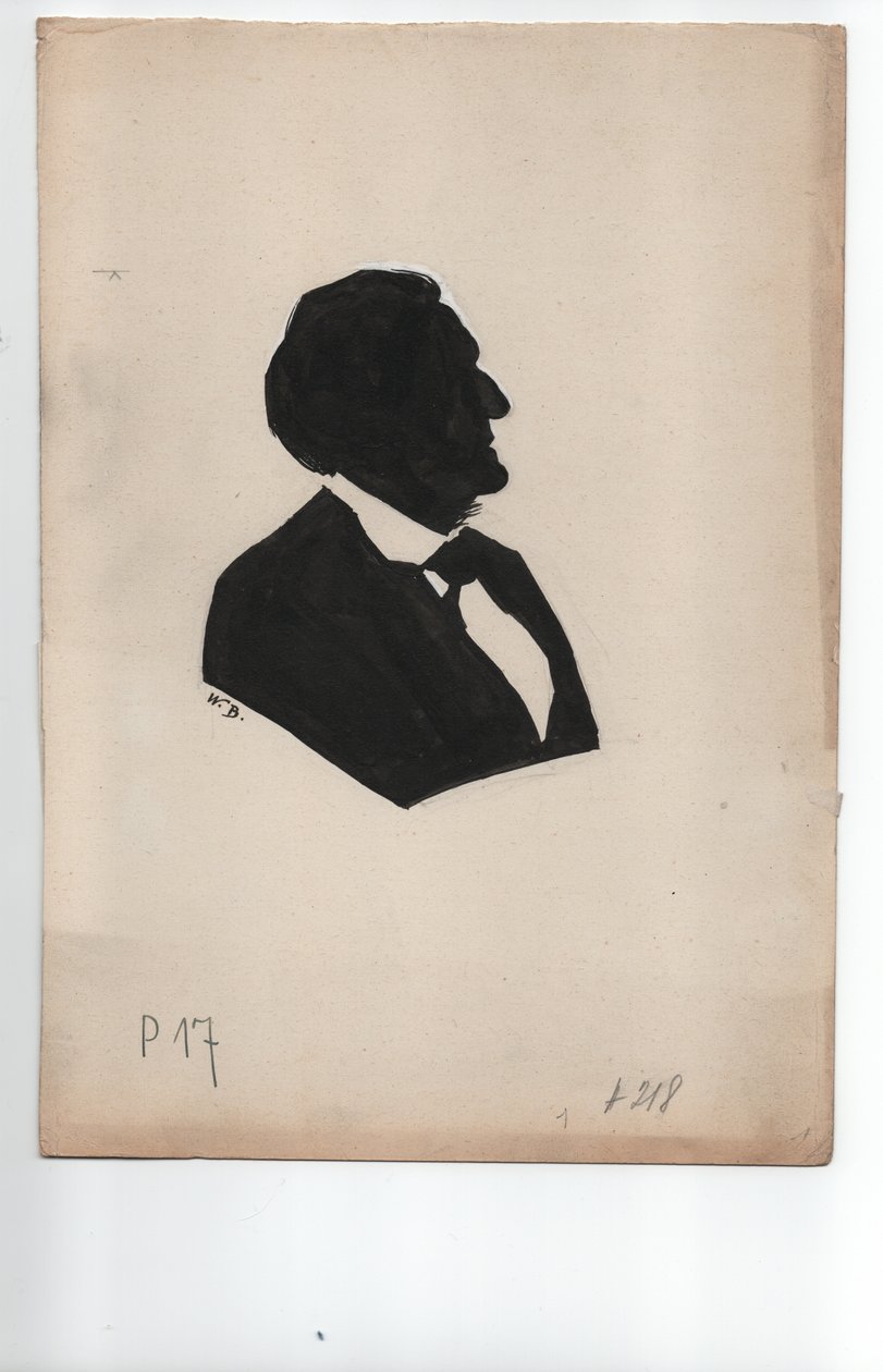 Richard Wagner (1813-1883) ca. 1850, silhouette) af Unbekannter Künstler