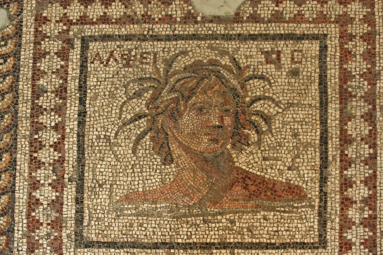 River Gods Mosaic, fra Daphne, Tyrkiet af Unbekannt
