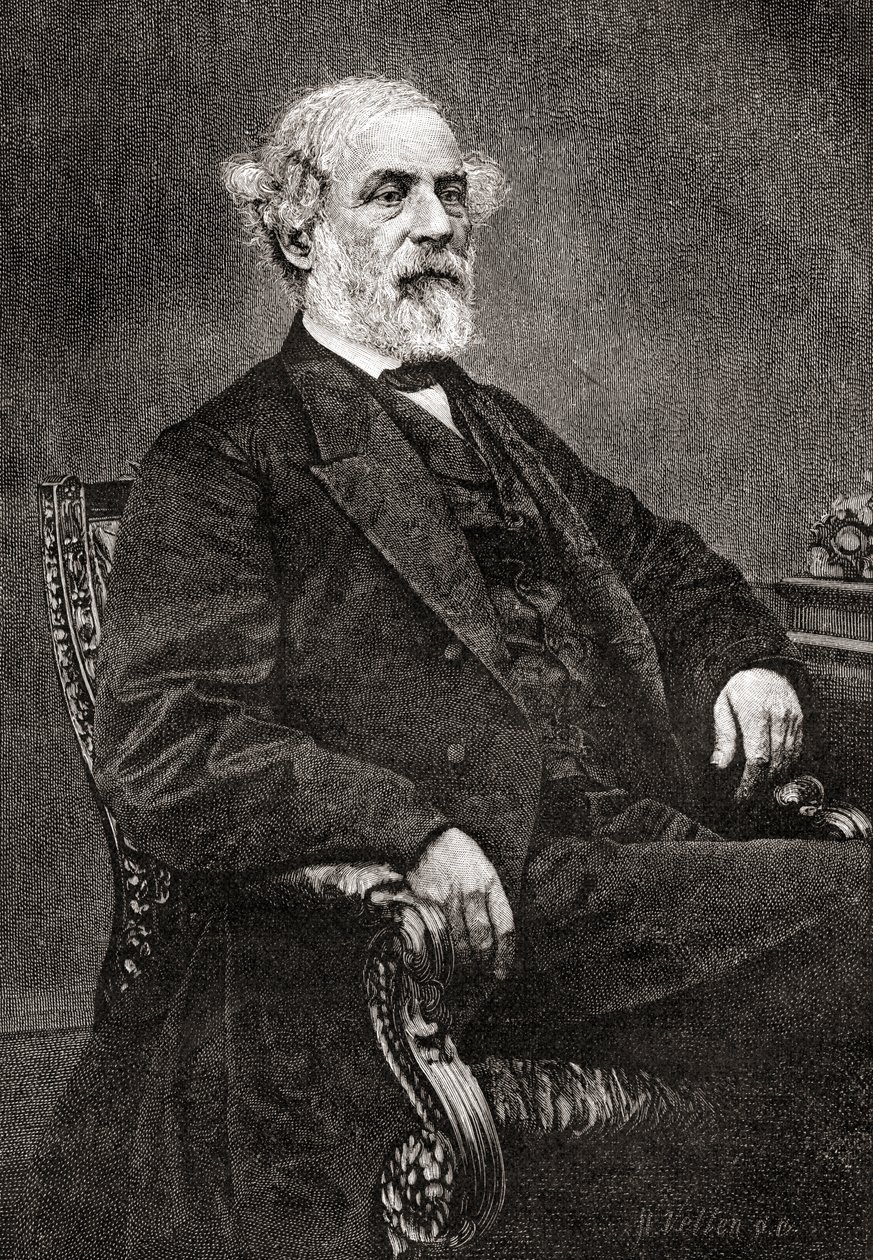 Robert Edward Lee, fra The Century Magazine, udgivet 1887 (gravering) af Unbekannt