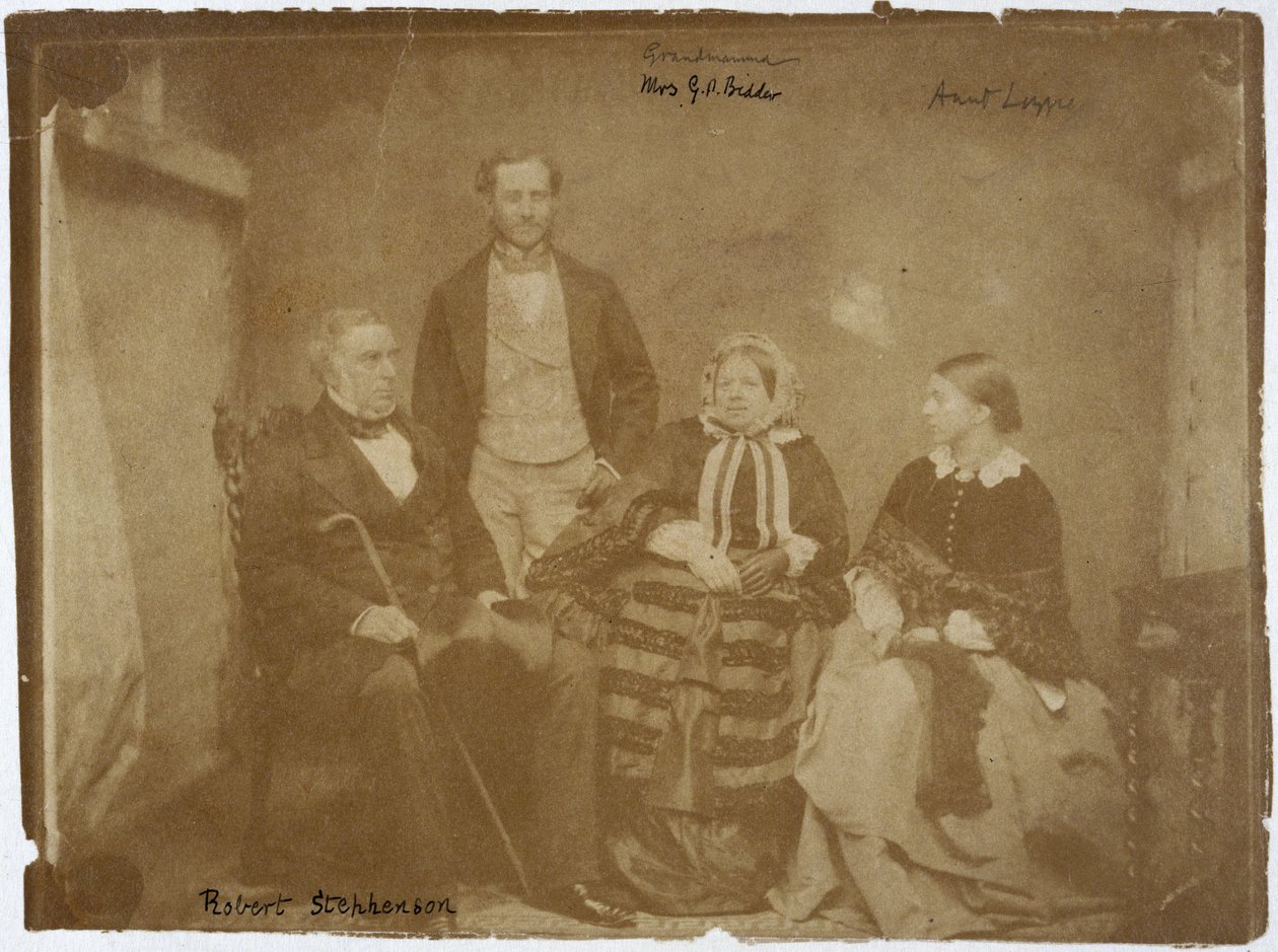 Robert Stephenson, engelsk mekanik- og civilingeniør og familie, c 1850