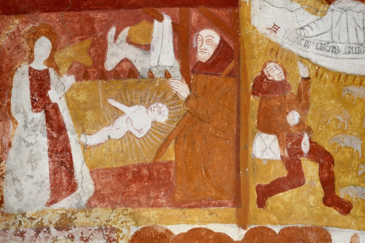 Romansk kunst: Catherine-kapellet, Voute i vuggebrisen, Kristi barndom, lidelseshistorien, den sidste dom og Kristus i majestæten. Fresker i kirken Notre Dame d