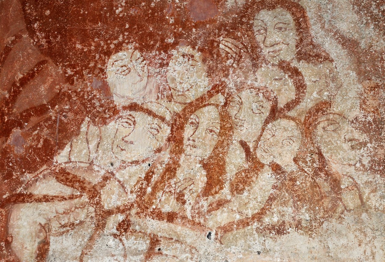 Romansk kunst: Catherine-kapellet, Voute i vuggebrisen, Kristi barndom, lidelseshistorien, den sidste dom og Kristus i majestæten. Fresker i kirken Notre Dame d