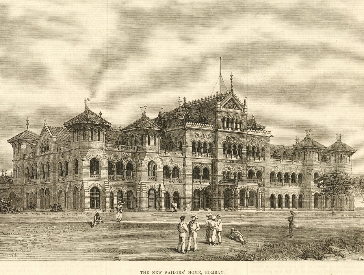 Royal Alfred Sailors Home, Bombay ca. 1900-tallet (stik) af Unbekannter Künstler
