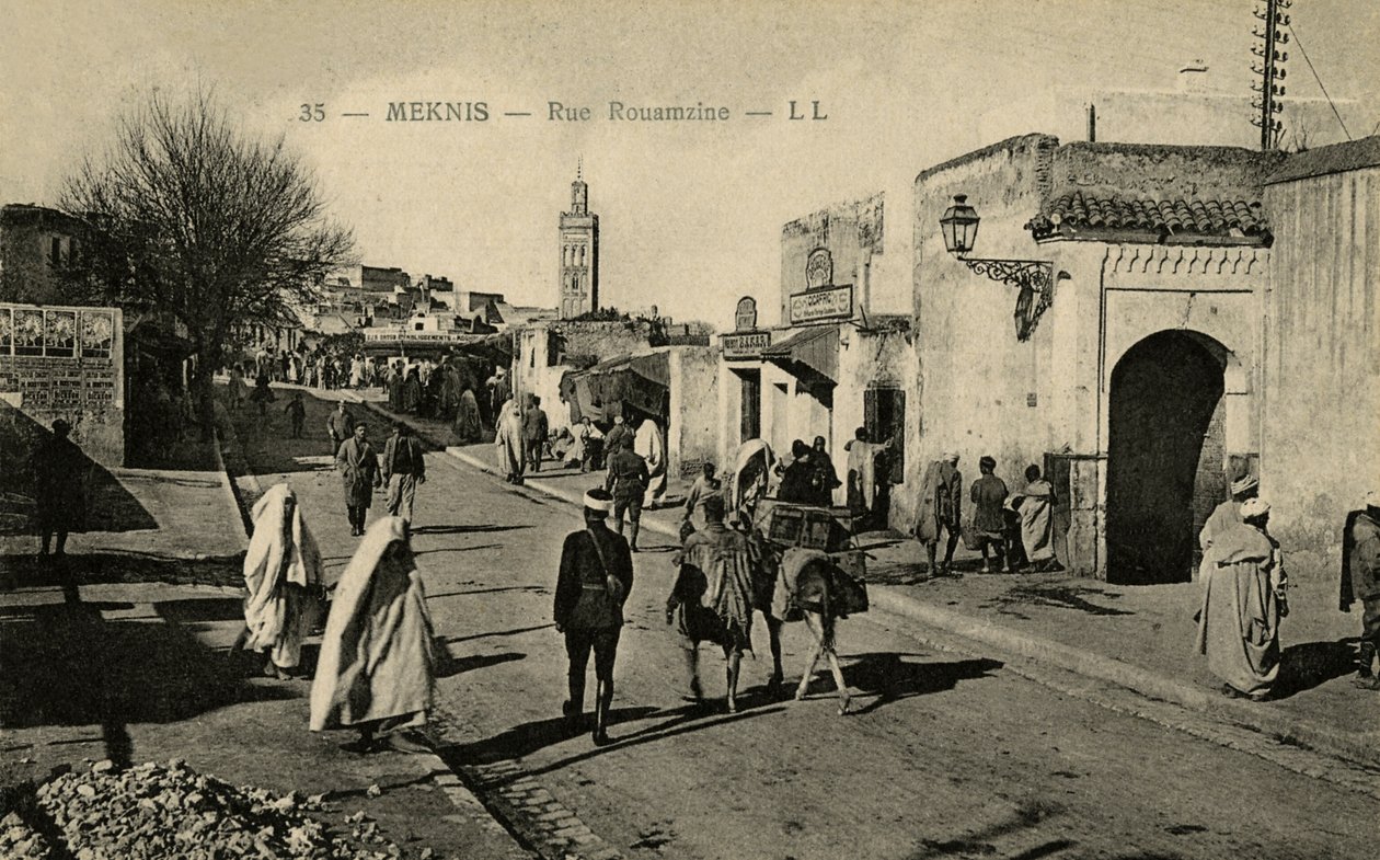 Rue Rouamzine i Meknes, Marokko af Unbekannter Künstler