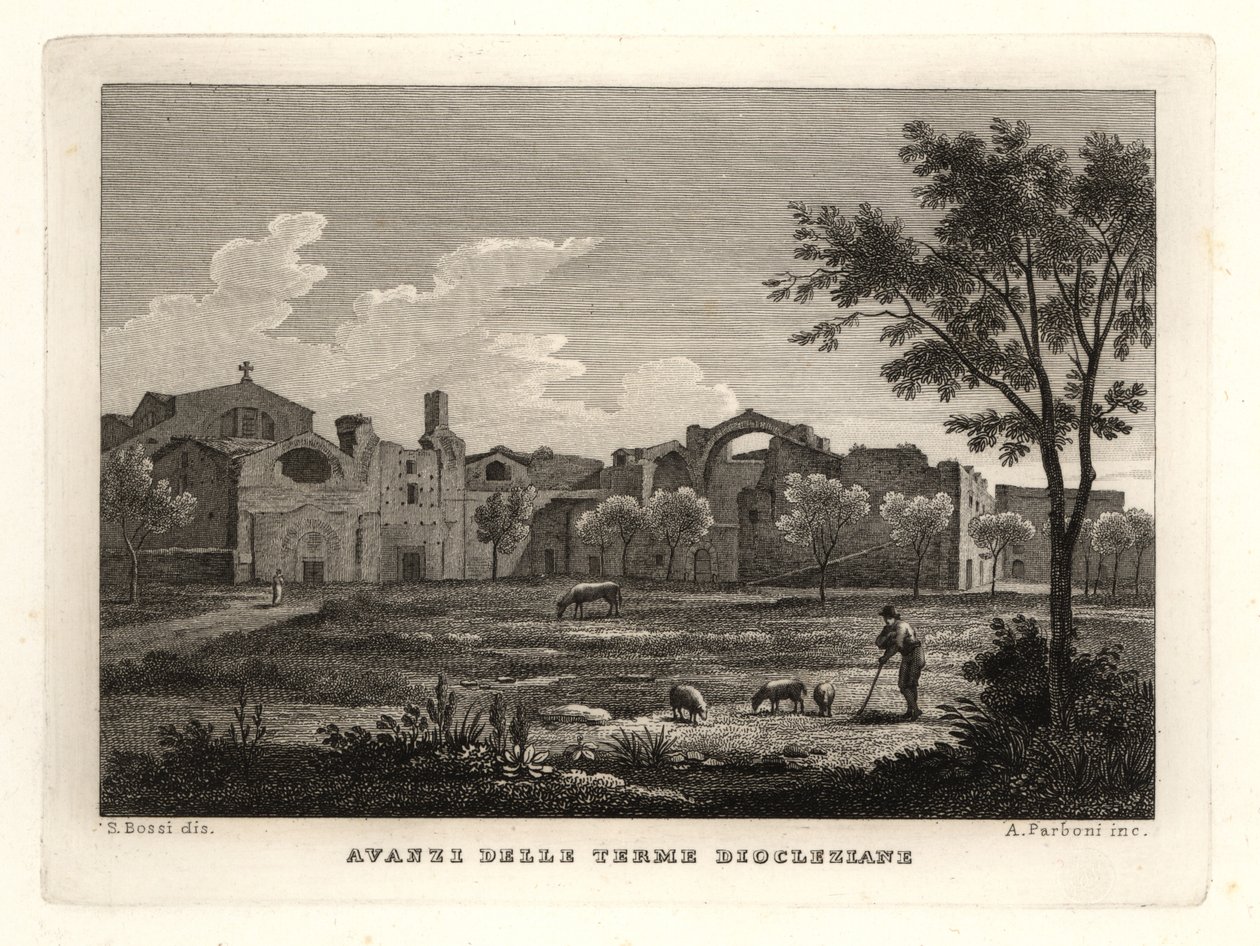 Ruinerne af Diocletians bade, Avanzi delle Terme Diocleziano, Rom af Unbekannt