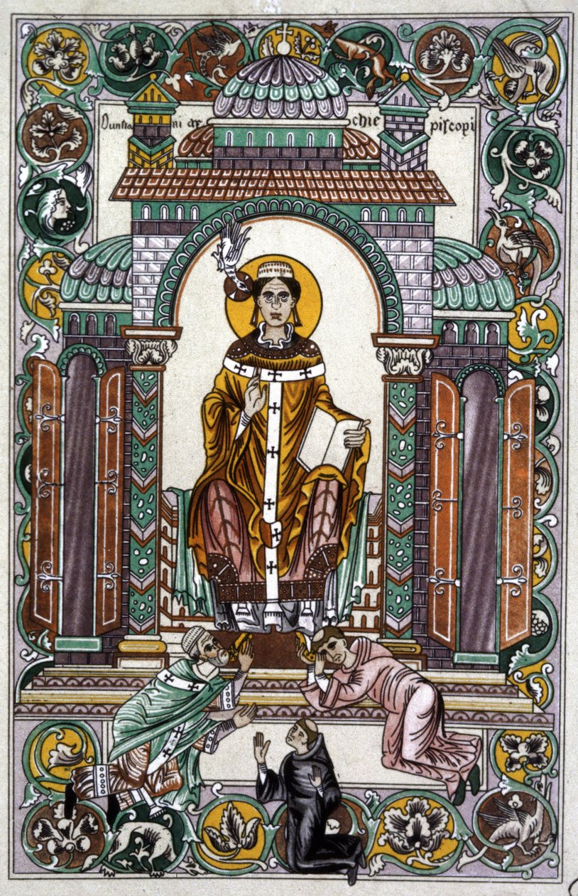 Saint Dunstan (illustration) af Unbekannter Künstler