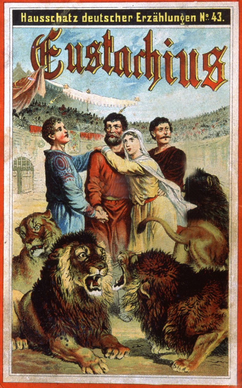 Sankt Eustache i løvehulen, slutningen af det 19. århundrede (illustration) af Unbekannter Künstler