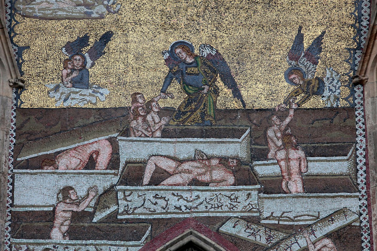 Sankt Vitus-katedralen ; Mosaikker af den sidste dom ; Prag Tjekkiet af Unbekannt