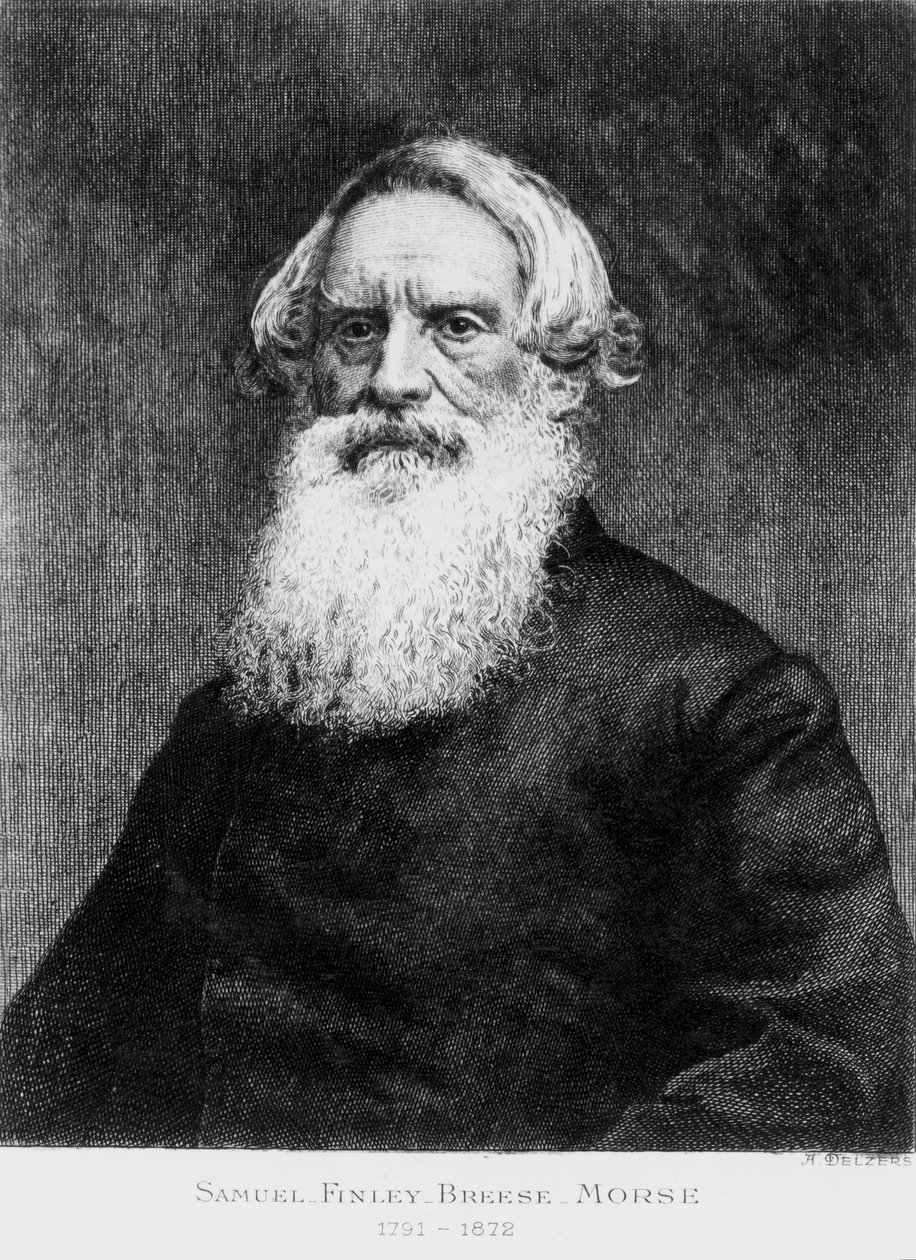Samuel F B Morse, amerikansk kunstner og opfinderen af morsekoden, c 1870 af Unbekannt