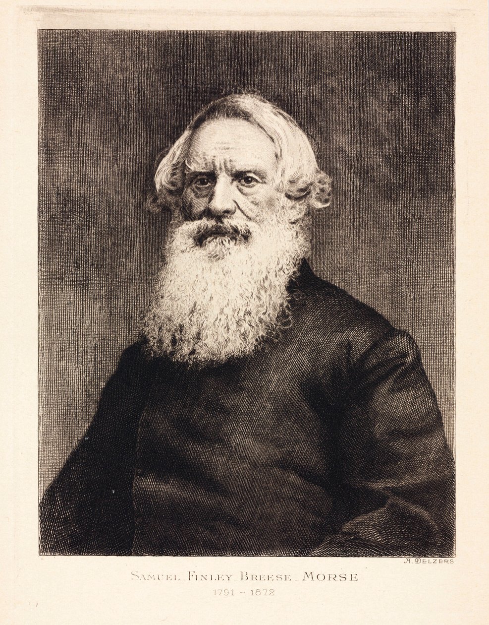 Samuel F B Morse, amerikansk kunstner og opfinderen af morsekoden, c 1870 af Unbekannt
