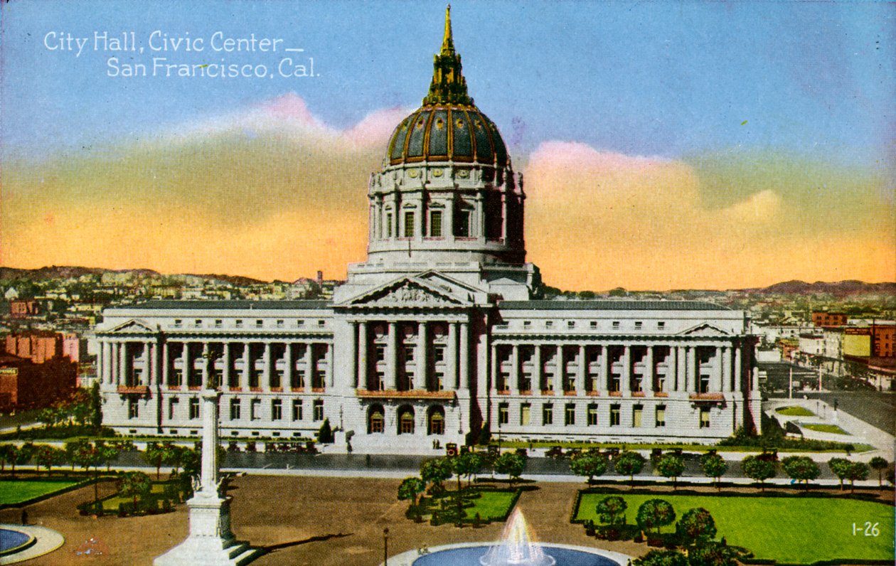 San Francisco: Rådhus, Civic Center af Unbekannter Künstler