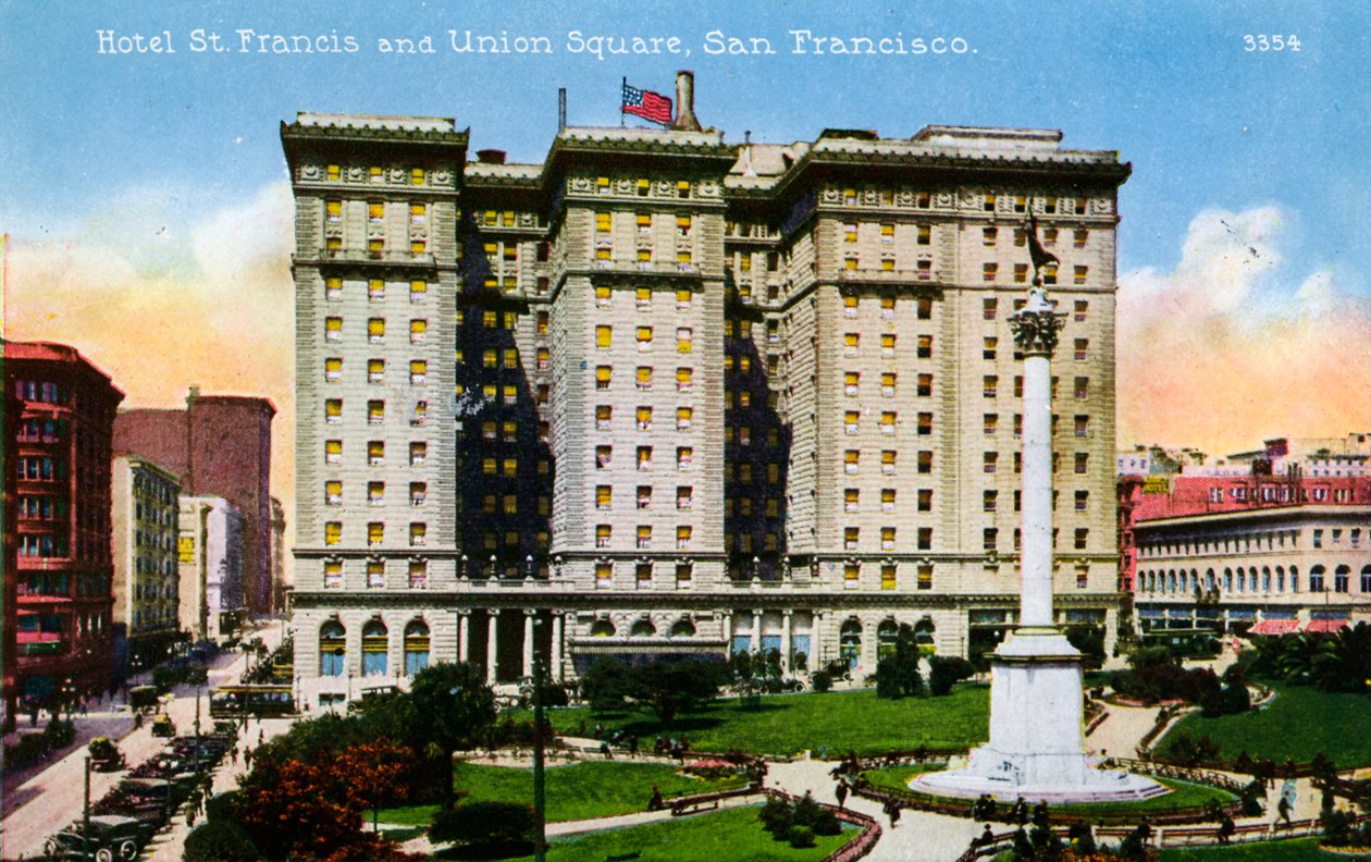 San Francisco: Hotel St. Francis og Union Square af Unbekannter Künstler
