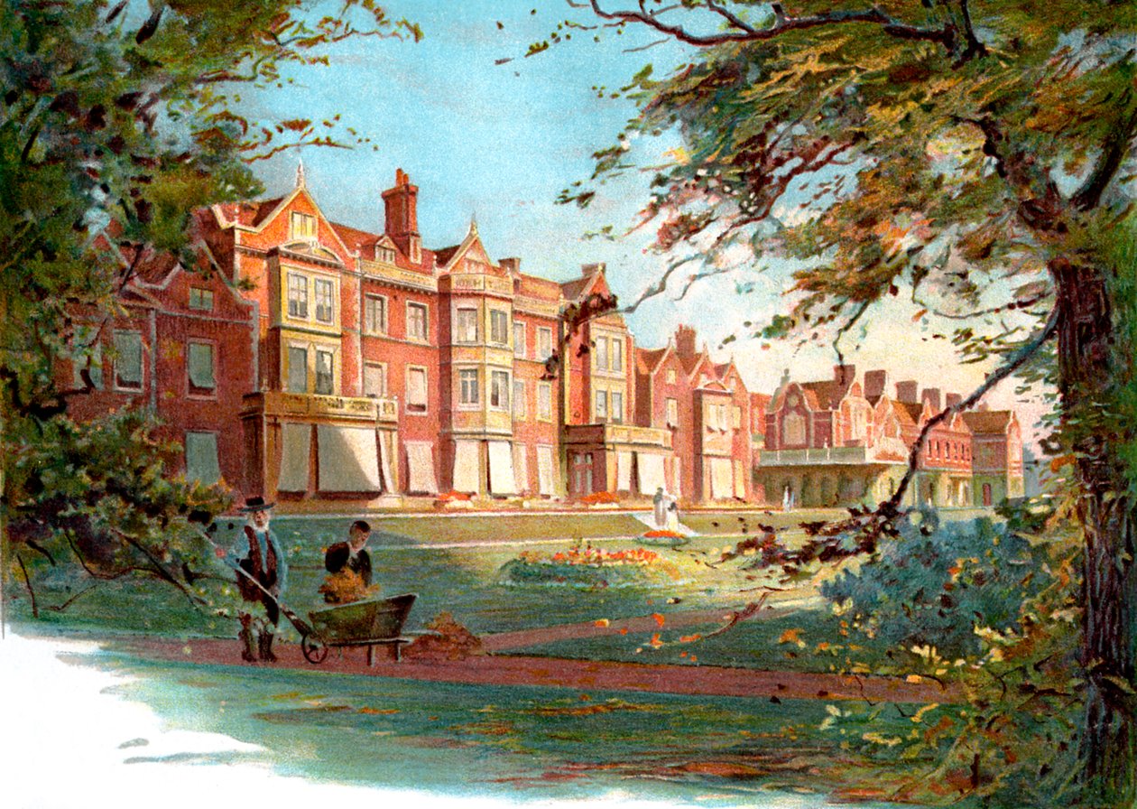 Sandringham House - illustration fra slutningen af det 19. århundrede af Unbekannter Künstler
