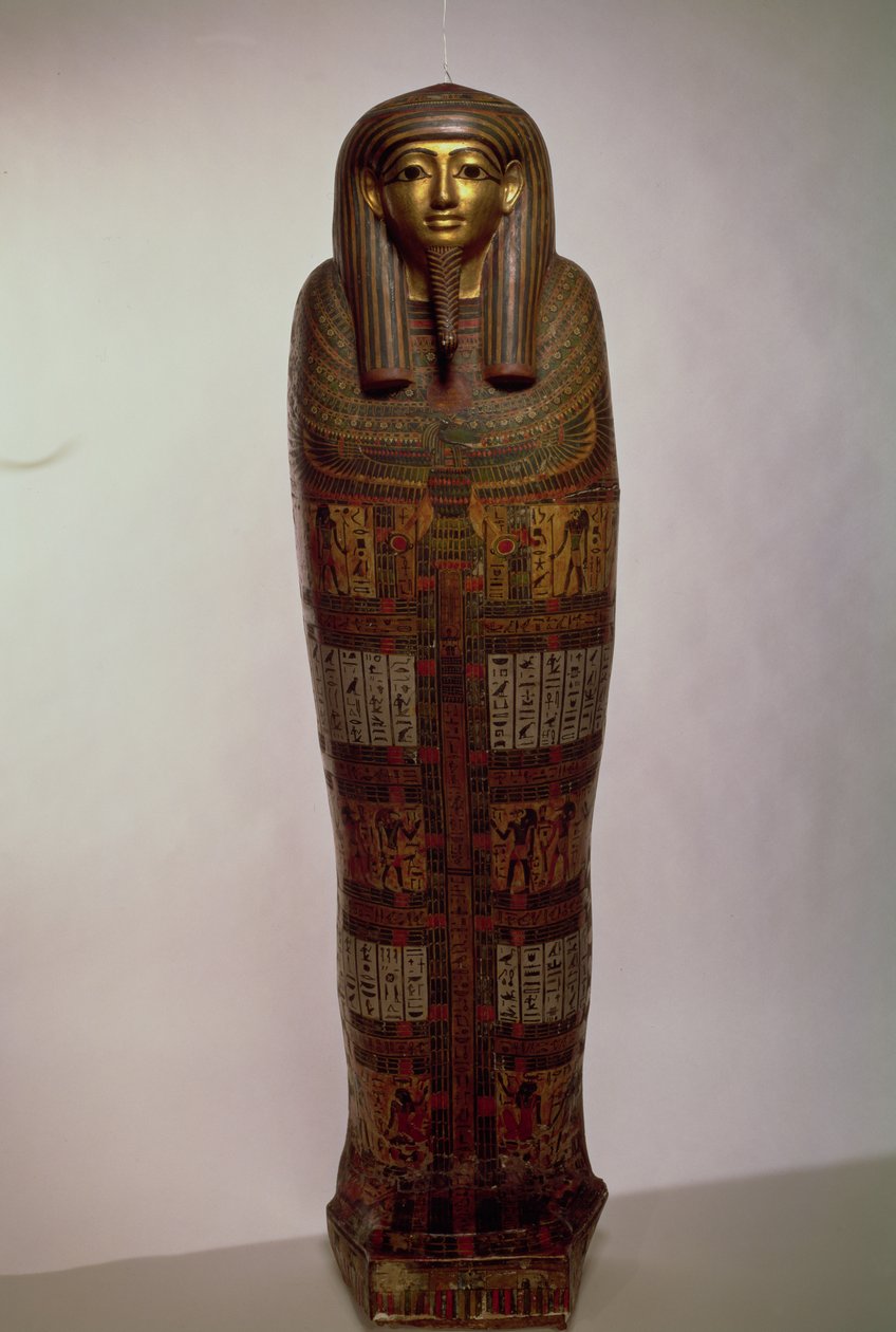 Sarkofag af Nehemes Mentou, præst af Amon, egyptisk af Unbekannt