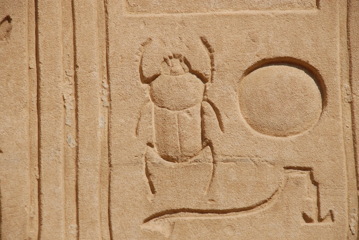 Scarab Beetle, Karnak, Luxor, Egypten (foto) af Unbekannt