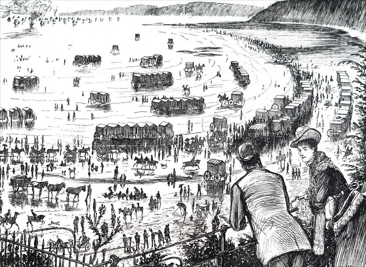 Scarborough Strand af Unbekannter Künstler