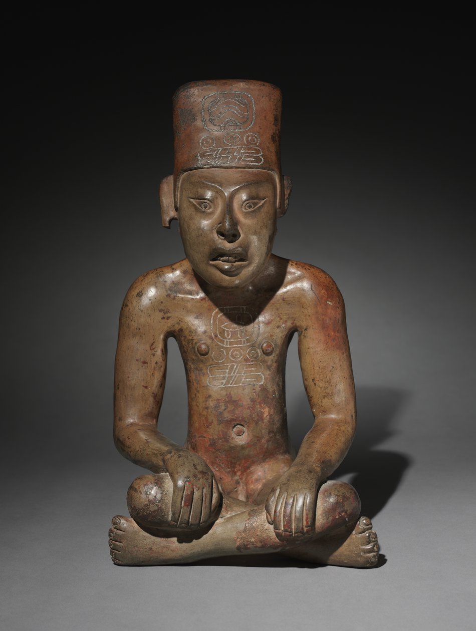 Siddende figur, Oaxaca, 300 f.Kr.-700 e.Kr af Unbekannt