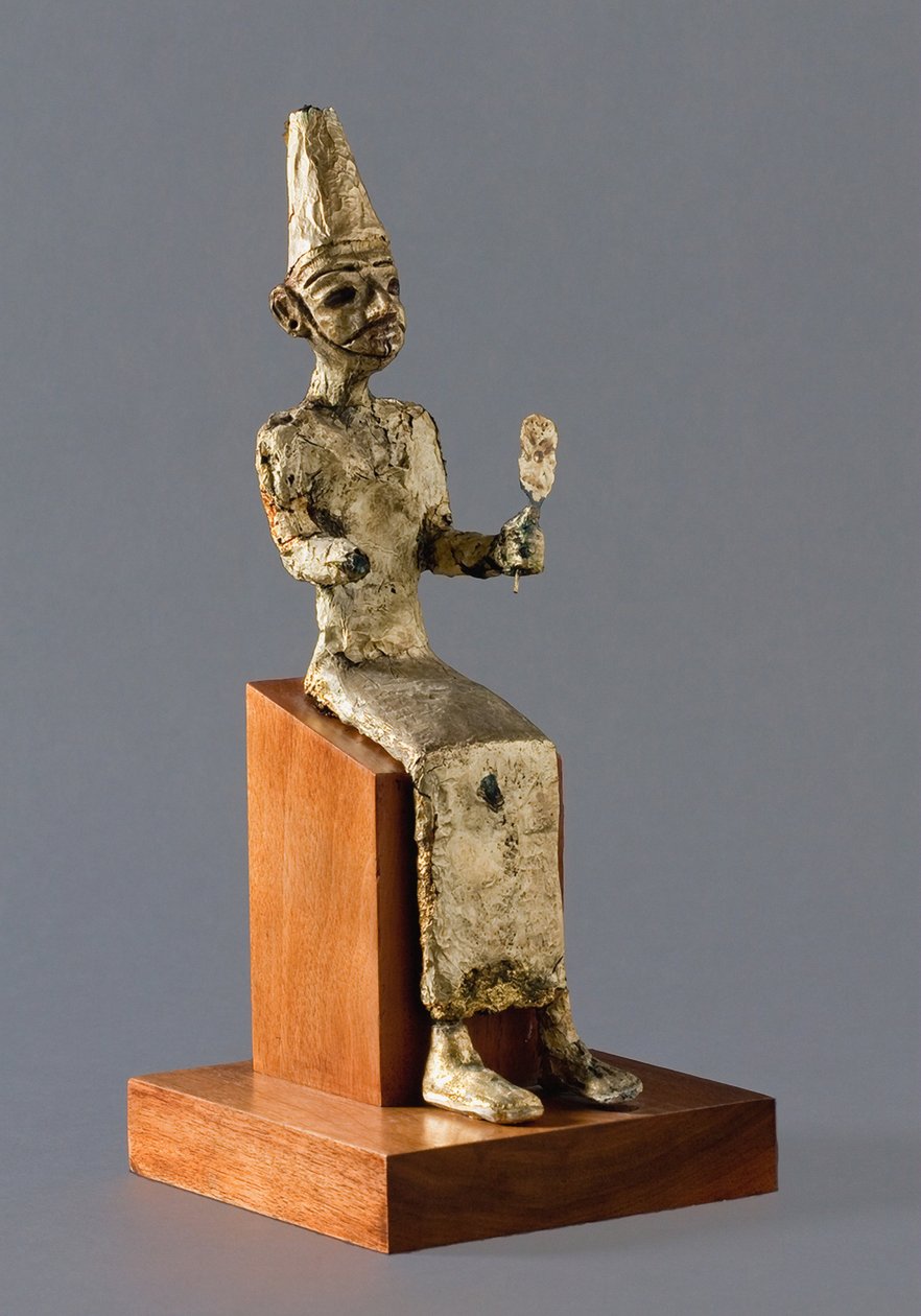 Siddende figur af Baal, den kanaanæiske krigsgud, Megiddo, ca. 1300-1200 f.Kr. af Unbekannt