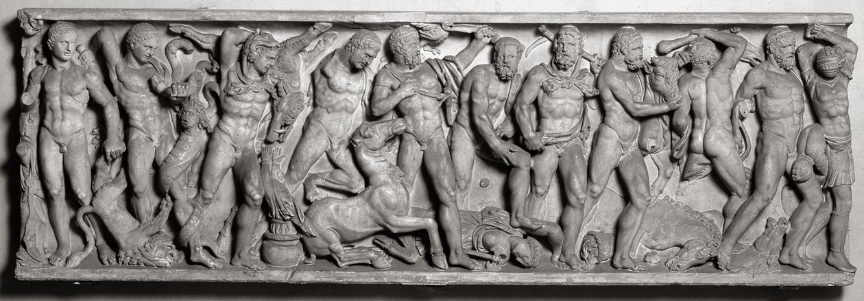 Side af en sarkofag, der viser Hercules