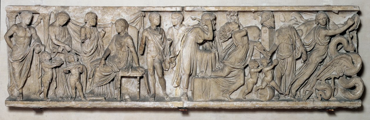 Side af en sarkofag, der viser legenden om Medea, romersk, 2. århundrede (marmor) af Unbekannt