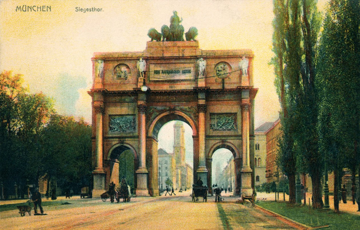 Siegestor (Sejrsporten), slutningen af det 19. århundrede (tryk) af Unbekannter Künstler