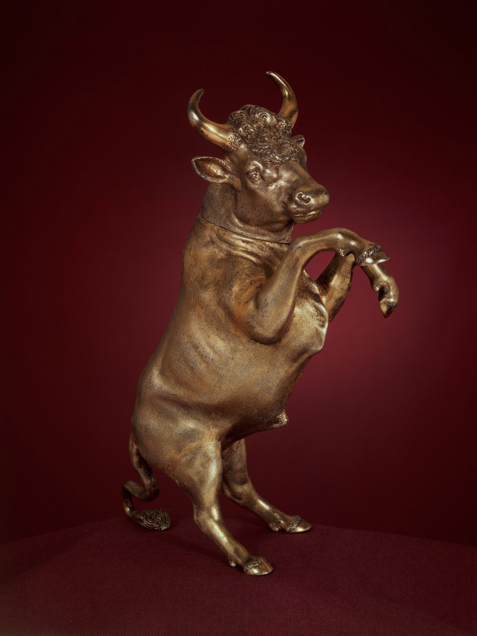 Sølvforgyldt model af en opdrætstyr af Hans Keller, ca. 1590 af Unbekannt