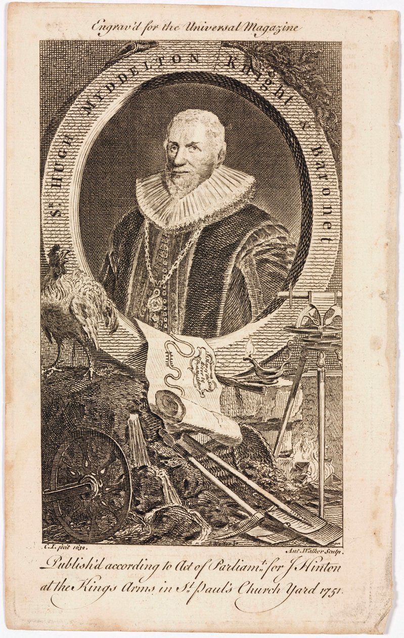 Sir Hugh Myddelton, walisisk guldsmed og ingeniør, ca. 1620