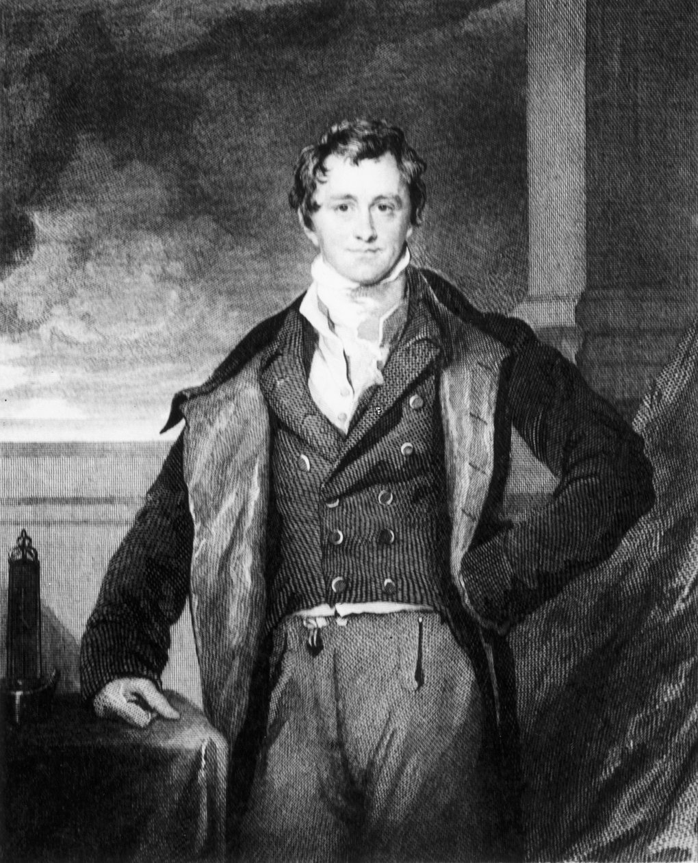Sir Humphry Davy, engelsk kemiker, c 1820 af Unbekannt
