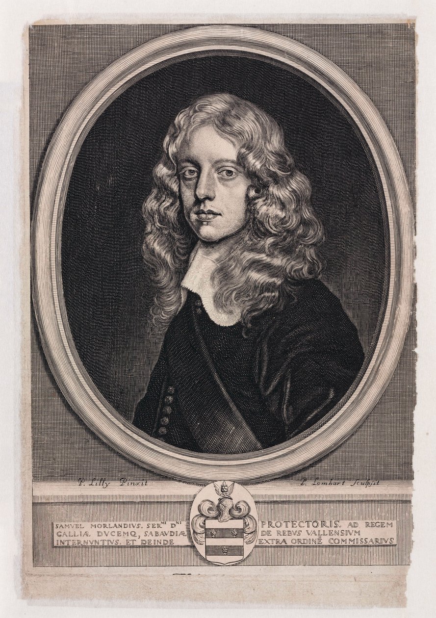 Sir Samuel Morland, engelsk diplomat, matematiker og opfinder, c 1660 af Unbekannt