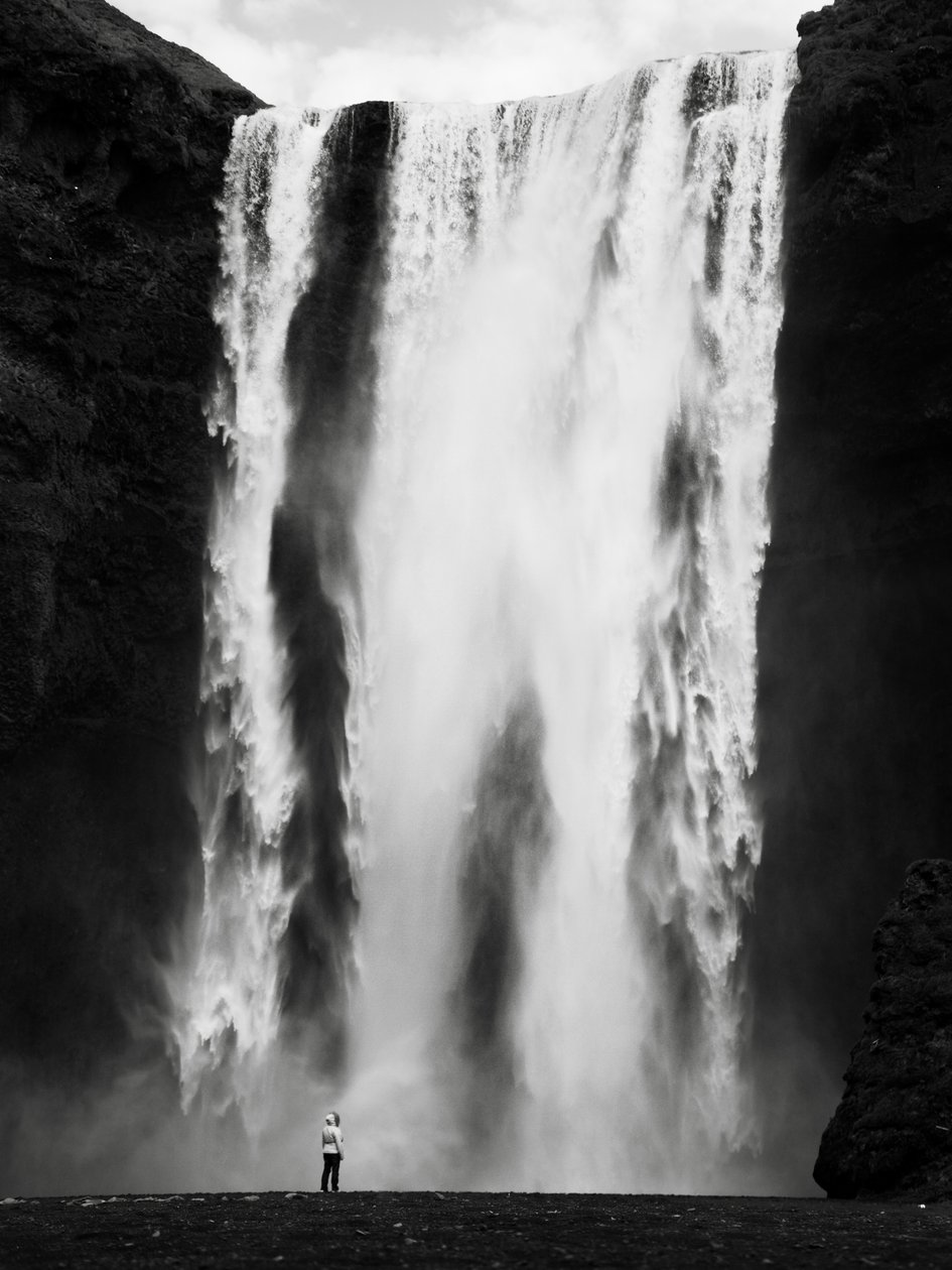 Skógafoss, Island, 2011 (s/h-billede) af Leopold Blonder