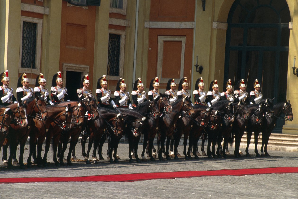 Soldater til hest ved cuirassiers galla af William M. Timlin