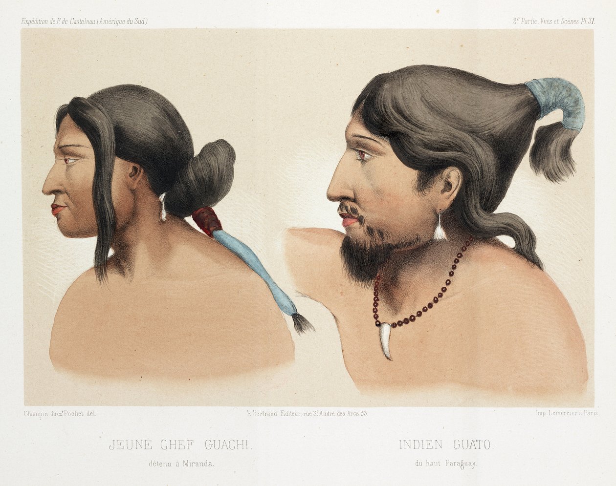 Sydamerikanske indianere, c 1843-1847 af Unbekannt