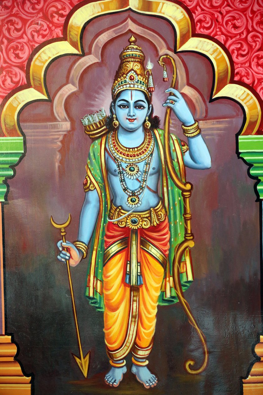 Sri Vadapathira Kaliamman hinduistiske tempel. Avatar af Vishnu. Lord Rama 7. inkarnation. Singapore af Unbekannt