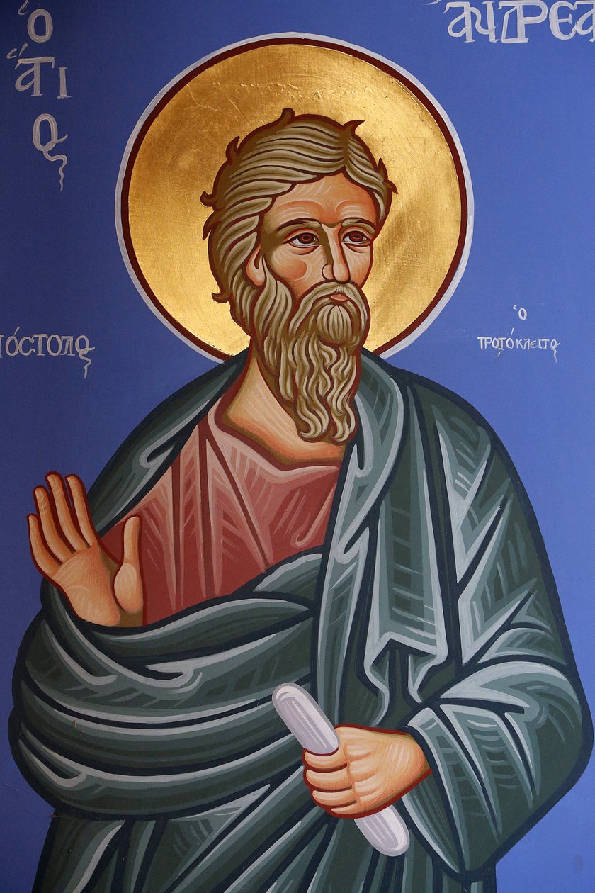 St Andrew fresco i Pedoulas ortodokse kirke, 20150510, Pedoulas, Cypern af Unbekannt