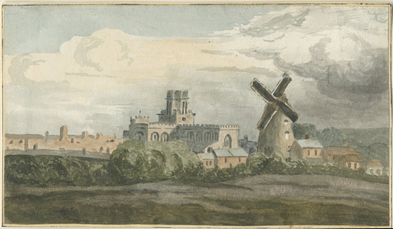 Stafford - North West View: vandfarvemaleri og [?1800-tallet] af Unbekannt