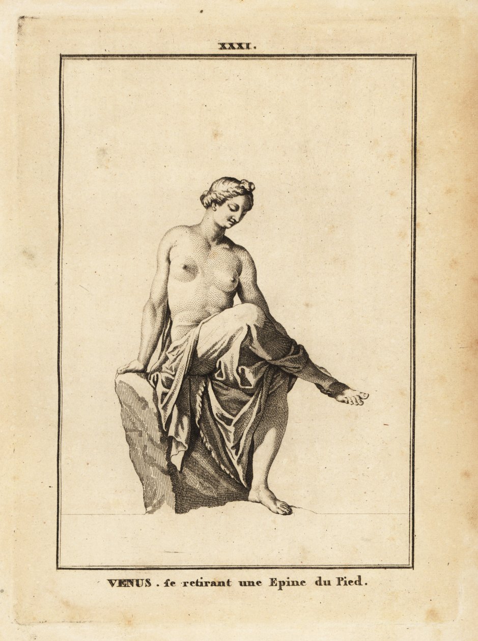 Statue af Venus, romersk gudinde for kærlighed, skønhed, sex og frugtbarhed, der fjerner en splint fra sin fod af Unbekannt