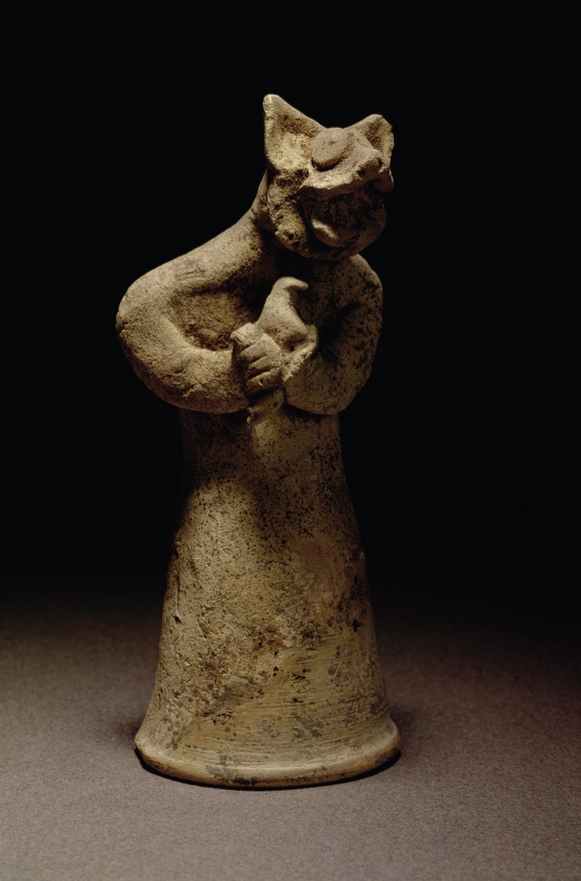 Statuette af en løvehoveddæmon, Mesopotamien, ca. 5000-1000 f.Kr. (terracotta) af Unbekannt