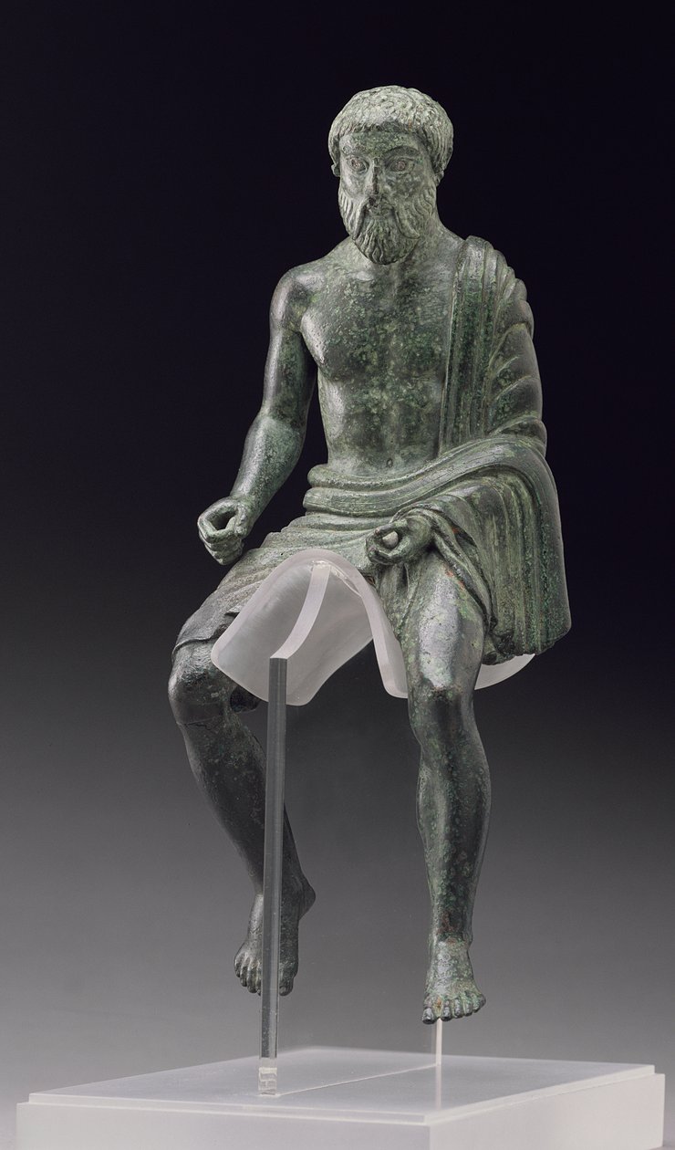 Statuette af en rytter, etruskisk, slutningen af det 5. århundrede f.Kr. (bronze) af Unbekannt
