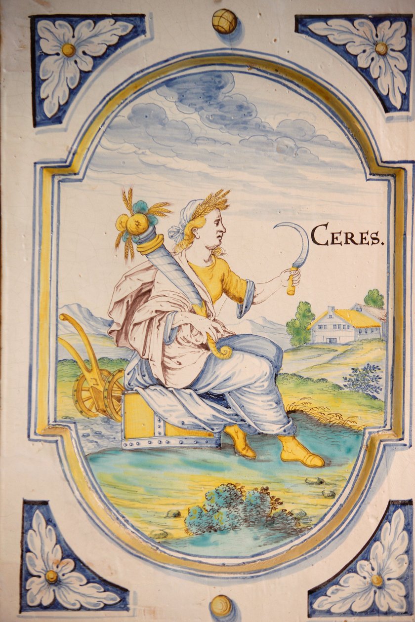 Komfurstil med figuren af Ceres. 1600-tallet, Budapest, Hongrie af Unbekannt