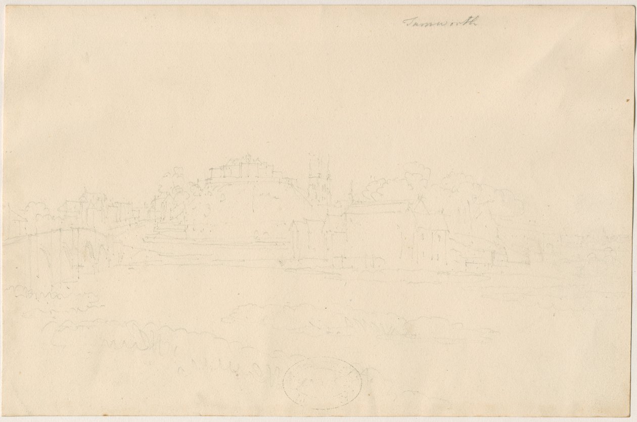 Tamworth Castle: pencil drawing, nd [19th cent] dani af Unbekannt