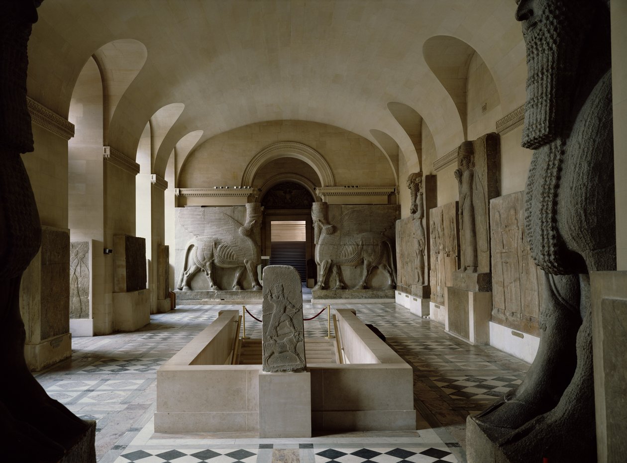 Det assyriske værelse på Louvre i Paris (foto) af Unbekannt