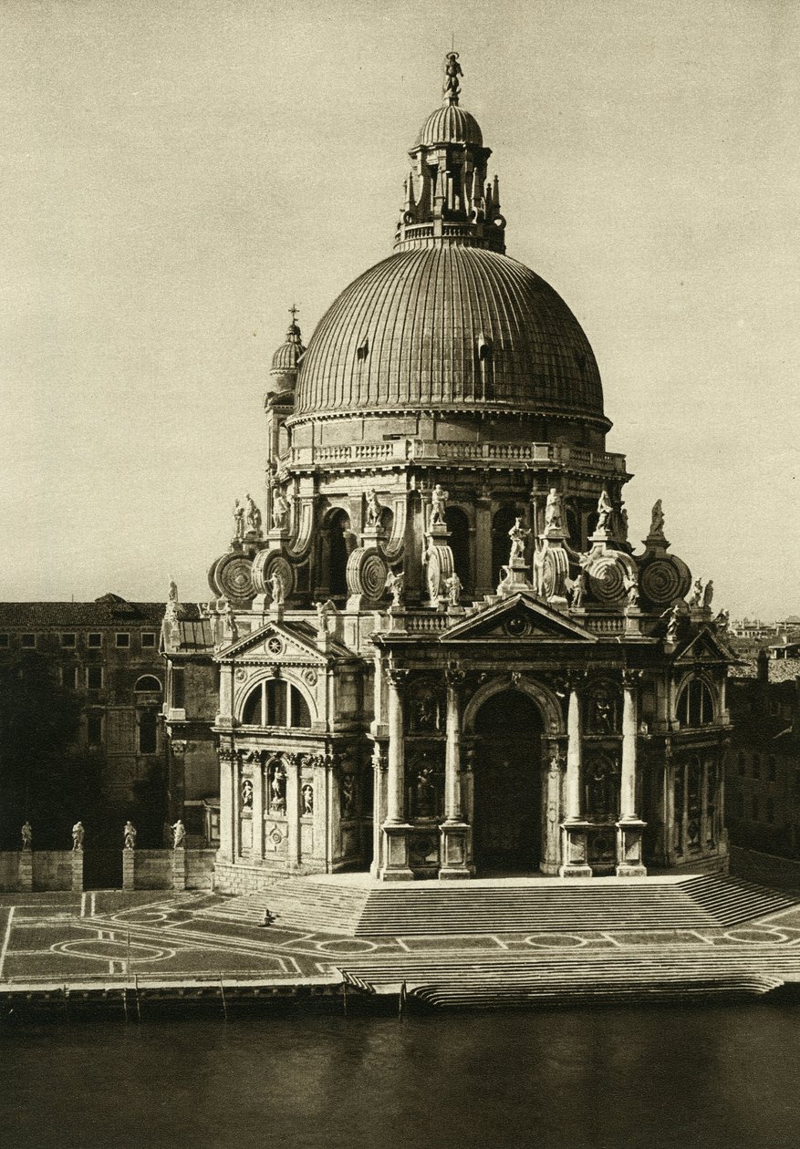 Basilikaen Santa Maria della Salute for enden af Canal Grande. Venedig fotografi af Wilhelm Bode af Unbekannt