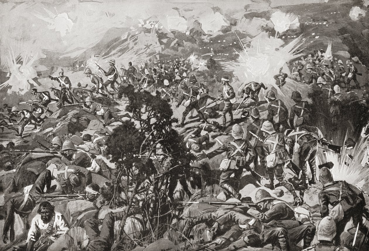 Slaget ved Spion Kop, Tugela-floden, Natal, Sydafrika, 2324 januar 1900 under den anden boerkrig. af Unbekannt