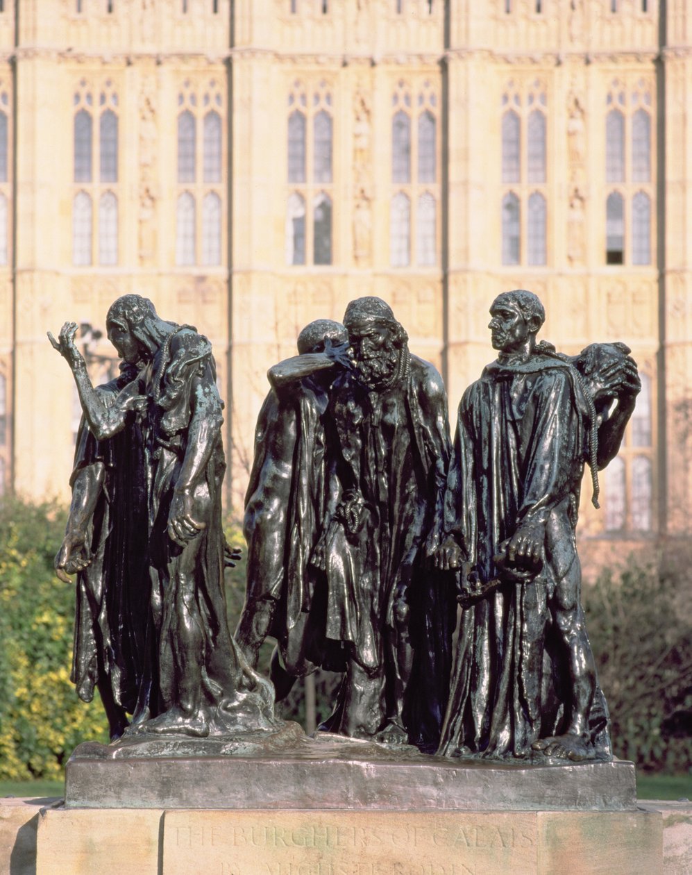 Borgerne i Calais, af Auguste Rodin (1840-1917) færdiggjort i 1888 (foto) af Unbekannt