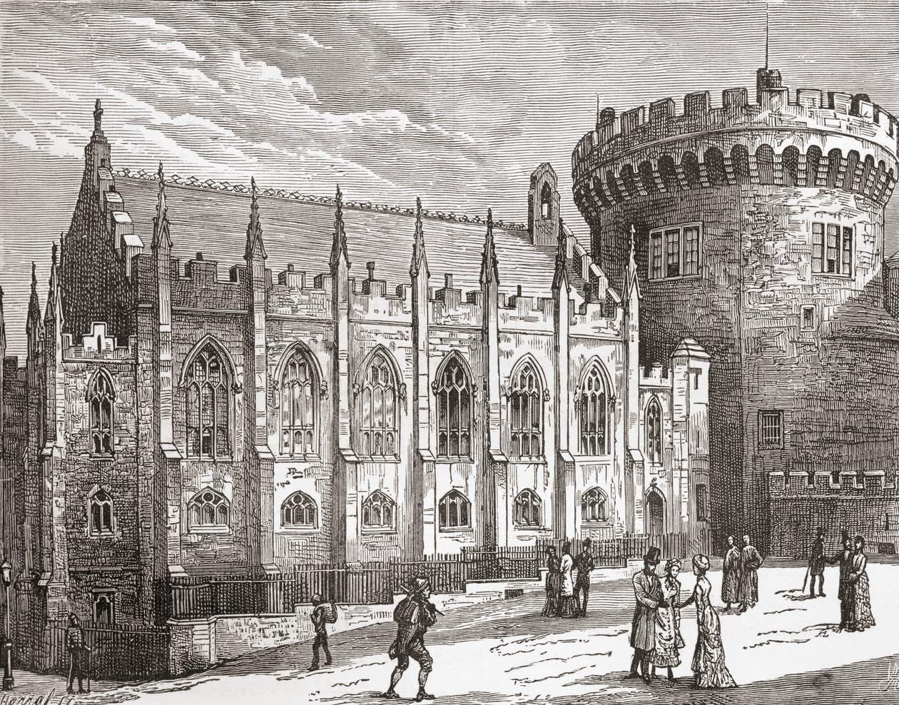 The Chapel Royal, Dublin Castle, Irland i slutningen af det 19. århundrede, fra Our Own Country udgivet 1898 af Unbekannt