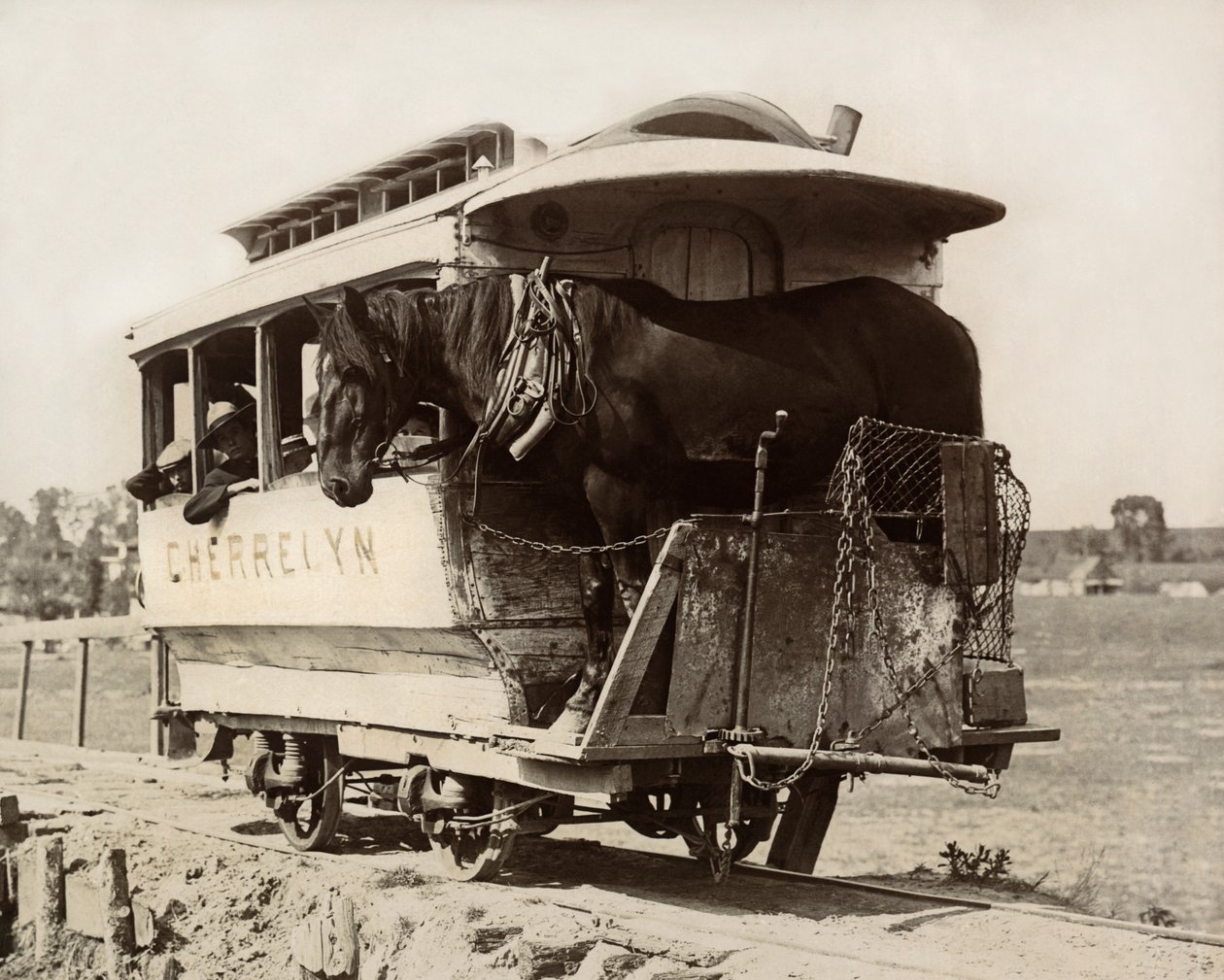 The Cherrelyn Horse Car, Denver, Colorado, ca. 1890 (s/h-foto) af Nicolas Liez